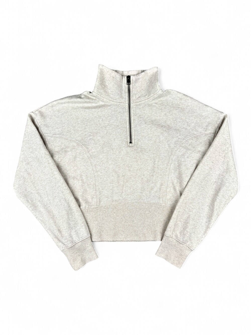 Universal Thread Half-Zip Pullover Sweatshirt M Light Gray